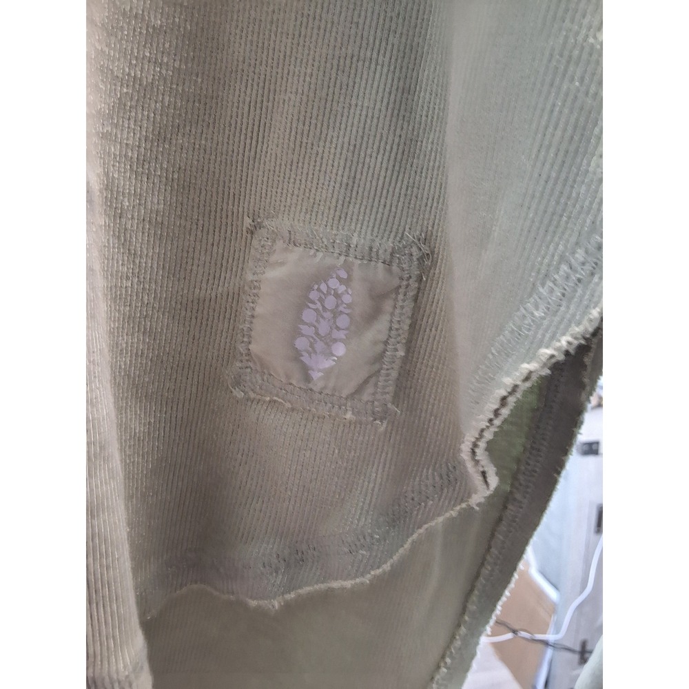 Free People Movement Sage Green Low Back Ribbed Long Sleeve Thumbhole Top M - Picture 6 of 7